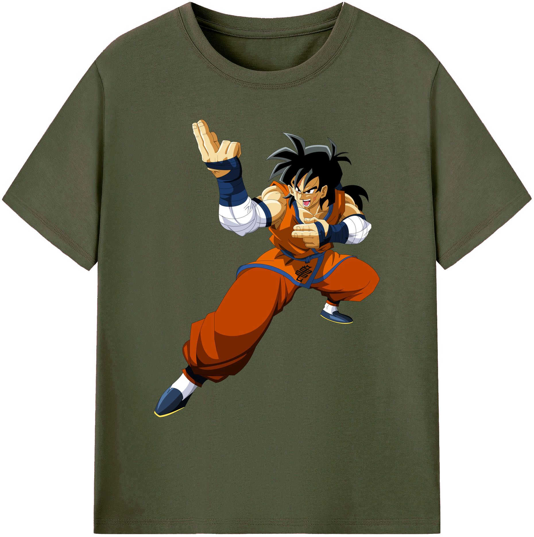 （画像用） ドラゴンボール ヤムチャ DRAGON BALL Yamcha 綿100％ メンズ半袖Tシャツ｜肌触りやわらか＆通気性